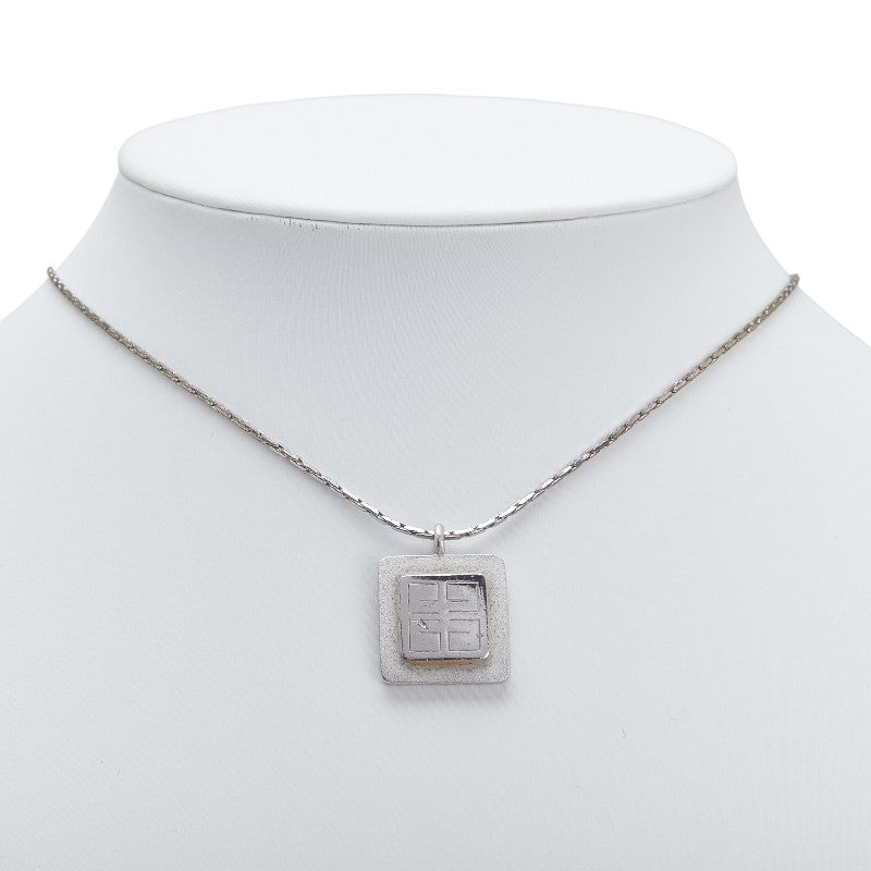 ジバンシー 4G ロゴプレート ネックレス シルバー メタル レディース Givenchy 【中古】