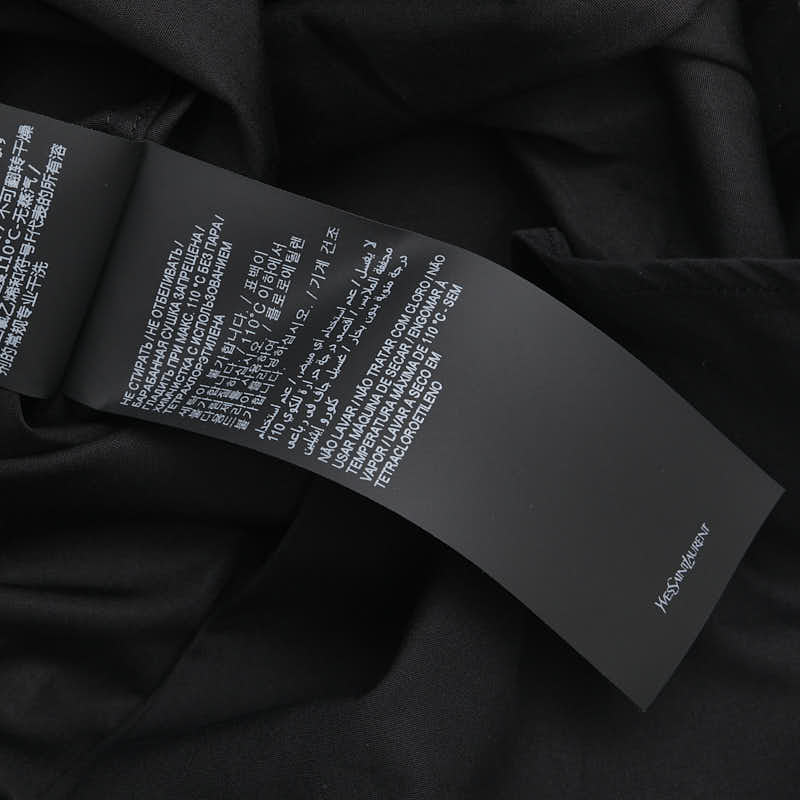 サンローラン ユニフォーム シャツ サイズ：38 636994 ブラック コットン レディース SAINT LAURENT 【中古】