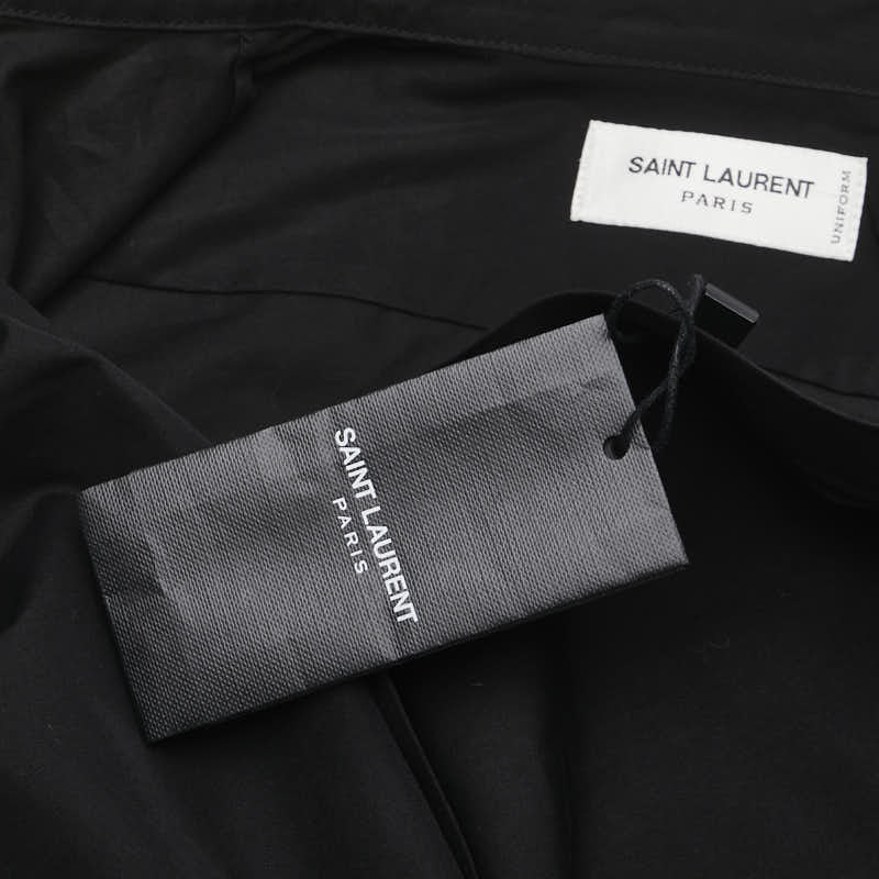 サンローラン ユニフォーム シャツ サイズ：38 636994 ブラック コットン レディース SAINT LAURENT 【中古】