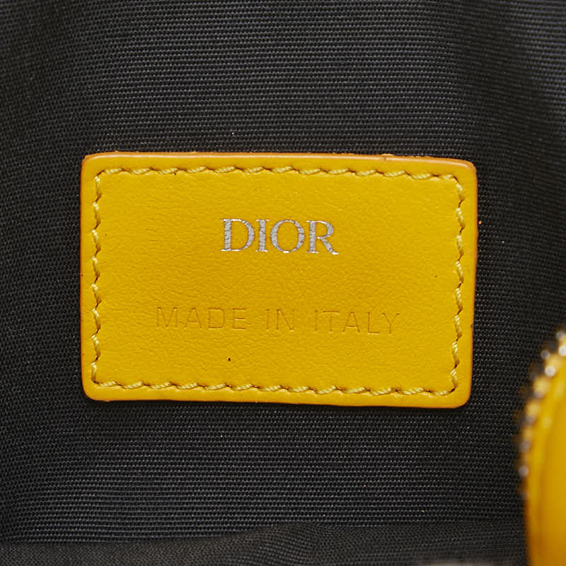 ディオール トロッター オブリーク ショルダーバッグ イエロー レザー レディース Dior 【中古】
