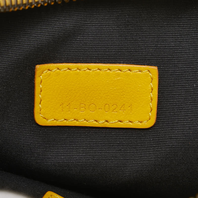 ディオール トロッター オブリーク ショルダーバッグ イエロー レザー レディース Dior 【中古】