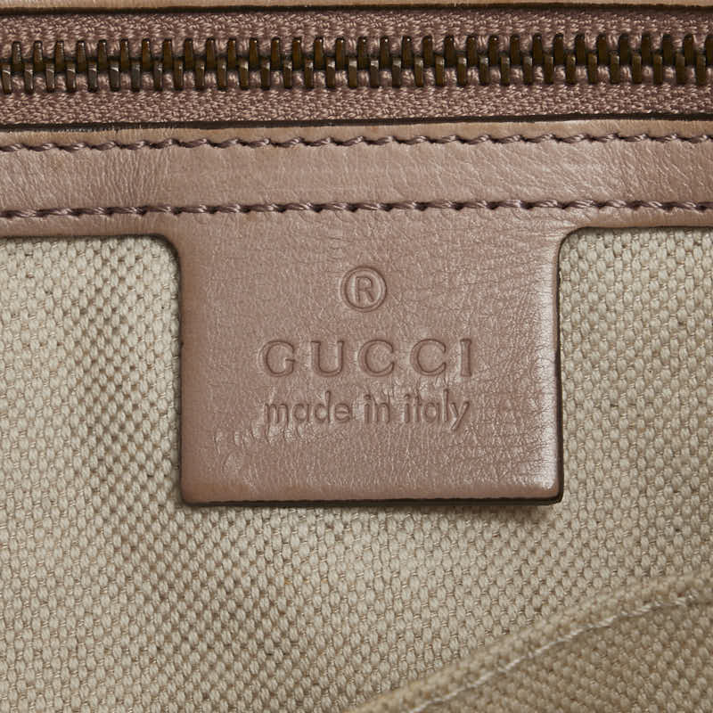 グッチ GGキャンバス ハンドバッグ 308604 ベージュ ピンク キャンバス レザー レディース GUCCI 【中古】