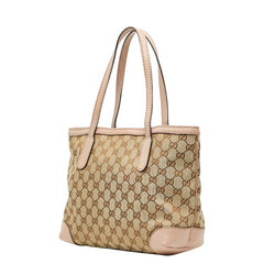 グッチ GGキャンバス ハンドバッグ 308604 ベージュ ピンク キャンバス レザー レディース GUCCI 【中古】