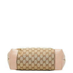 グッチ GGキャンバス ハンドバッグ 308604 ベージュ ピンク キャンバス レザー レディース GUCCI 【中古】