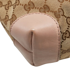グッチ GGキャンバス ハンドバッグ 308604 ベージュ ピンク キャンバス レザー レディース GUCCI 【中古】