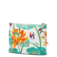 ロエベ ×パウラズイビザ ポーチ ライトブルー マルチカラー キャンバス レザー レディース LOEWE 【中古】