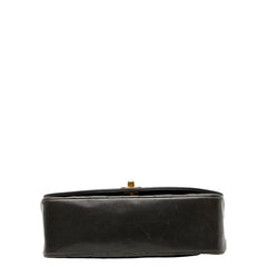 シャネル ダイアナ23 マトラッセ ココマーク チェーン ショルダーバッグ ブラック ラムスキン レディース CHANEL 【中古】
