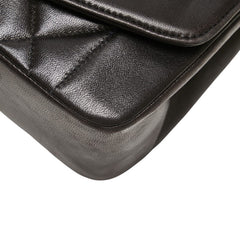 シャネル ダイアナ23 マトラッセ ココマーク チェーン ショルダーバッグ ブラック ラムスキン レディース CHANEL 【中古】