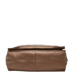 ロエベ アナグラム フラメンコ タッセル ショルダーバッグ ブラウン レザー レディース LOEWE 【中古】