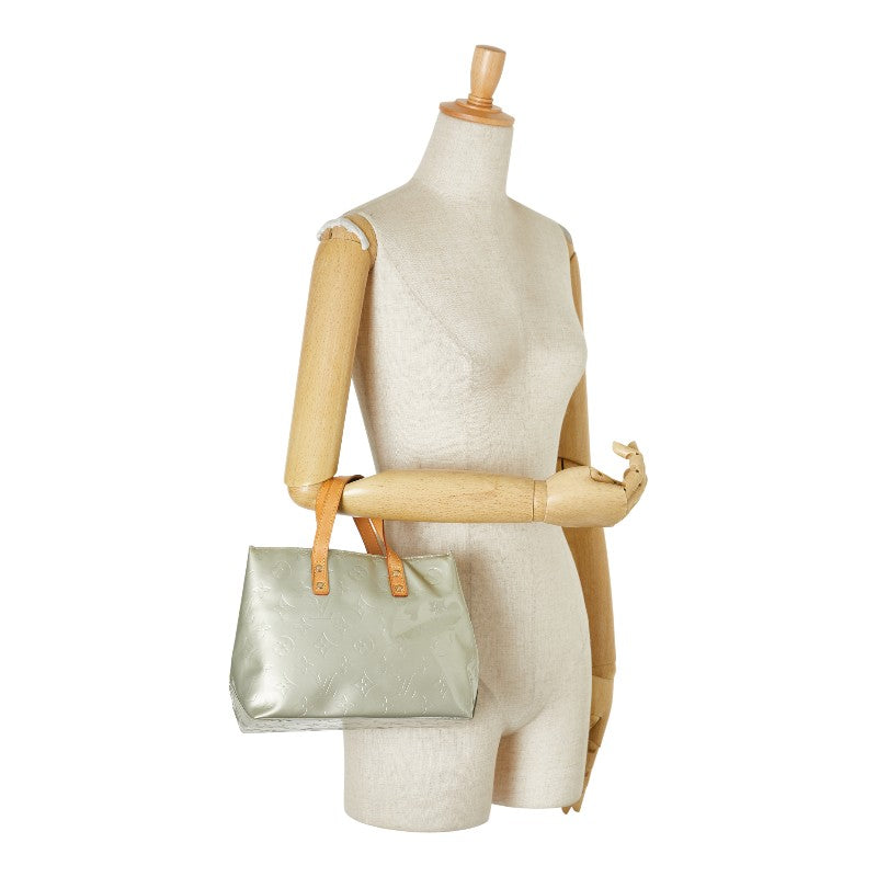 ルイ ヴィトン モノグラム ヴェルニ リードPM ハンドバッグ M91145 グリ シルバー パテントレザー レディース LOUIS VUITTON 【中古】