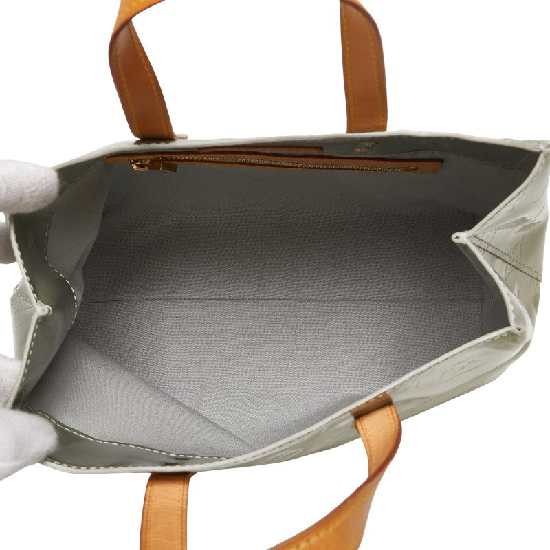 ルイ ヴィトン モノグラム ヴェルニ リードPM ハンドバッグ M91145 グリ シルバー パテントレザー レディース LOUIS VUITTON 【中古】