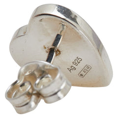 グッチ ロゴ ハート スタッド ピアス SV925 シルバー レディース GUCCI 【中古】