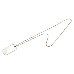 グッチ ドッグタグ IDタグ ネックレス ボールチェーン SV925 シルバー レディース GUCCI 【中古】