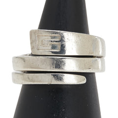 グッチ Gロゴ スネーク スパイラル リング 指輪 #18 SV925 シルバー レディース GUCCI 【中古】