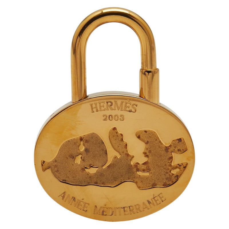 エルメス 2003年限定 地中海 カデナ ゴールド メッキ レディース HERMES 【中古】