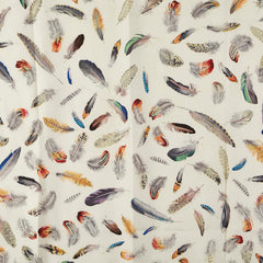 エルメス カレ90 PLUMES par Henride Linares 羽 スカーフ ブルー ホワイト マルチカラー シルク レディース HERMES 【中古】