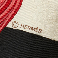 エルメス カレ90 Plumes et Grelots 羽飾りと鈴 スカーフ ベージュ ブラック マルチカラー シルク レディース HERMES 【中古】