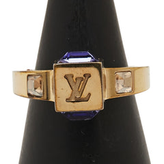ルイ ヴィトン バーグ ギャンブル リング 指輪 #M M65098 ゴールド パープル メッキ スワロフスキー レディース LOUIS VUITTON 【中古】