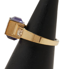 ルイ ヴィトン バーグ ギャンブル リング 指輪 #M M65098 ゴールド パープル メッキ スワロフスキー レディース LOUIS VUITTON 【中古】