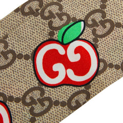 グッチ GGプリント りんご ネックボウ 627485 ベージュ マルチカラー シルク レディース GUCCI 【中古】