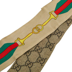 グッチ GGプリント ホースビット ネックボウ ベージュ マルチカラー レディース GUCCI 【中古】