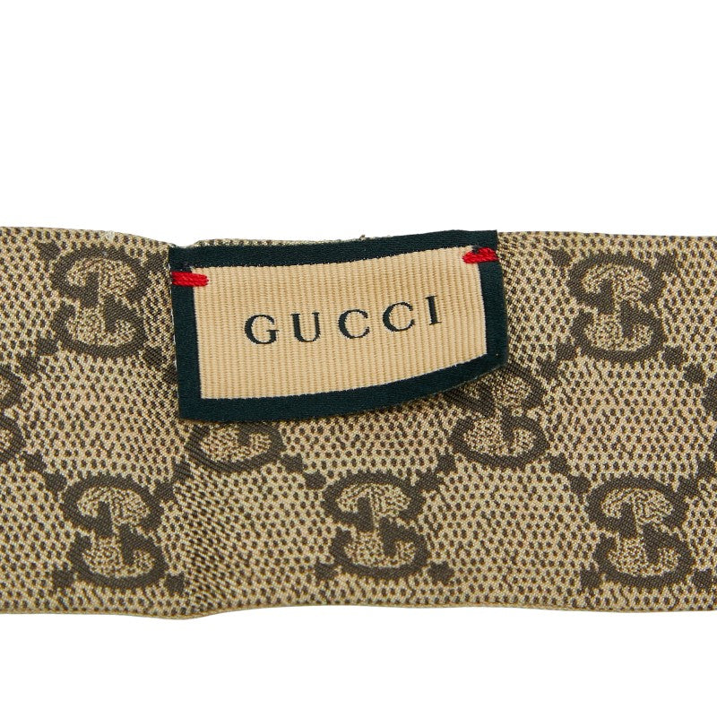 グッチ GGプリント ホースビット ネックボウ ベージュ マルチカラー レディース GUCCI 【中古】