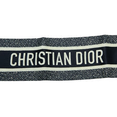 ディオール ミッツァ モンテーニュ 千鳥格子 スカーフ ブラック ホワイト シルク レディース Dior 【中古】
