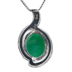 Pt900 プラチナ Pt850 プラチナ ひすい3.18ct ダイヤ0.10ct ペンダントネックレス レディース 【中古】