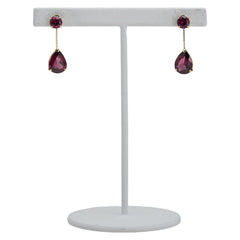 K18YG イエローゴールド ガーネット3.00ct ピアス レディース 【中古】