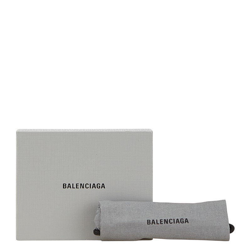 バレンシアガ ロゴ 型押し カードケース パスケース 593812 ライトグリーン レザー レディース BALENCIAGA 【中古】