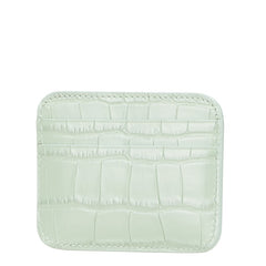バレンシアガ ロゴ 型押し カードケース パスケース 593812 ライトグリーン レザー レディース BALENCIAGA 【中古】