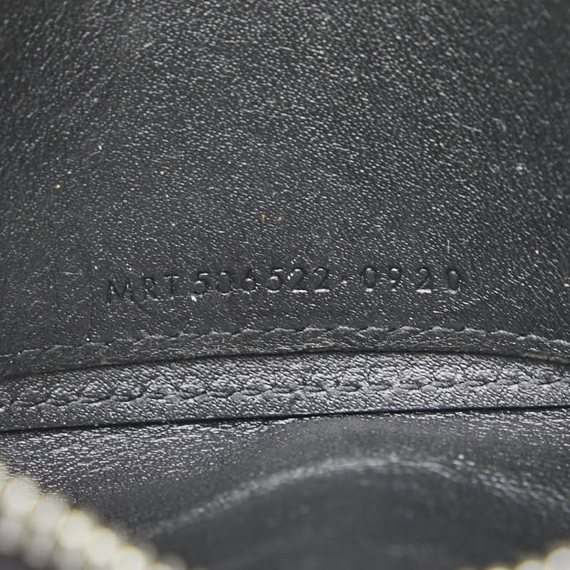 サンローラン ラウンドファスナー コインケース 小銭入れ 506522 ブラック レザー レディース SAINT LAURENT 【中古】