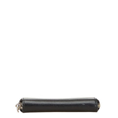 サンローラン ラウンドファスナー コインケース 小銭入れ 506522 ブラック レザー レディース SAINT LAURENT 【中古】