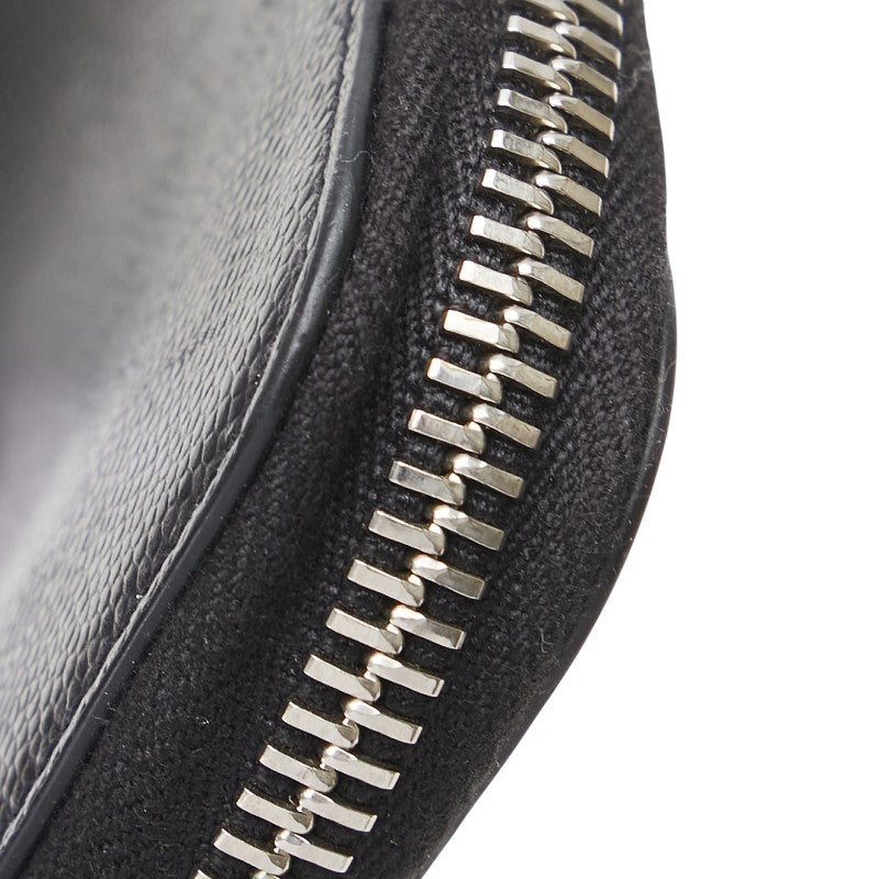 サンローラン ラウンドファスナー コインケース 小銭入れ 506522 ブラック レザー レディース SAINT LAURENT 【中古】