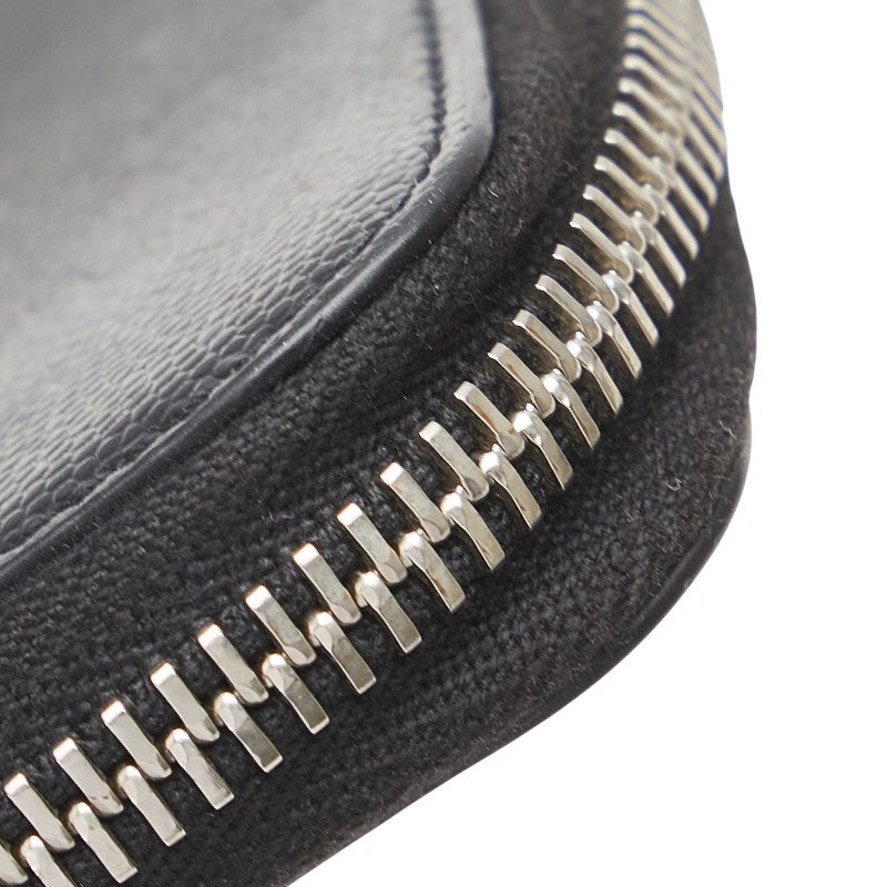 サンローラン ラウンドファスナー コインケース 小銭入れ 506522 ブラック レザー レディース SAINT LAURENT 【中古】