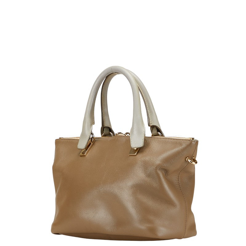 クロエ ベイリー ハンドバッグ ショルダーバッグ 2WAY グレージュ グレー レザー レディース Chloe 【中古】