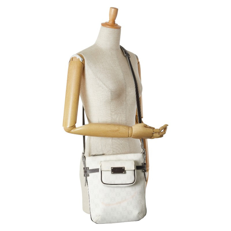 ロエベ アナグラム ショルダーバッグ ホワイト ブラウン PVC レザー レディース LOEWE 【中古】