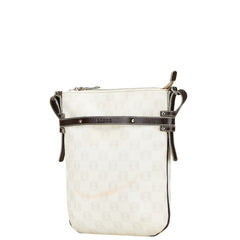 ロエベ アナグラム ショルダーバッグ ホワイト ブラウン PVC レザー レディース LOEWE 【中古】