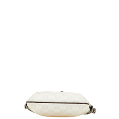 ロエベ アナグラム ショルダーバッグ ホワイト ブラウン PVC レザー レディース LOEWE 【中古】
