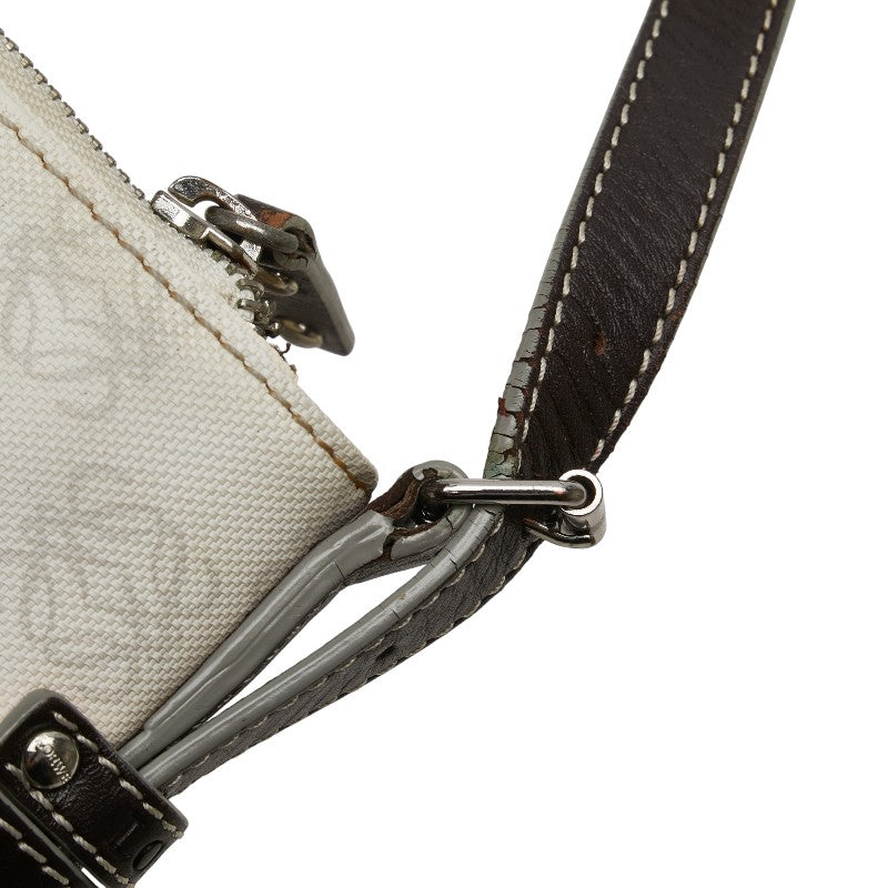ロエベ アナグラム ショルダーバッグ ホワイト ブラウン PVC レザー レディース LOEWE 【中古】