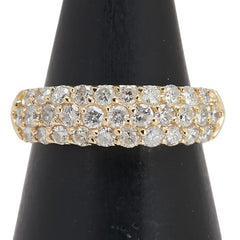 K18YG イエローゴールド ダイヤ1.00ct パヴェ リング 指輪 レディース 9号 【中古】