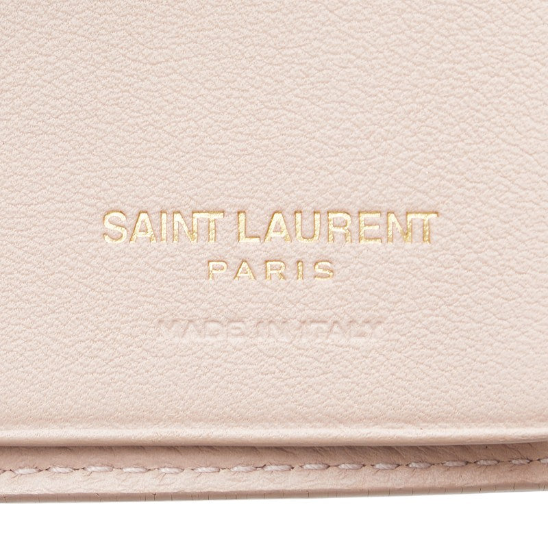 サンローラン YSLロゴ 6連 キーケース 438963 ピンク レザー レディース SAINT LAURENT 【中古】
