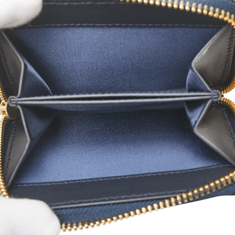 バーバリーブルーレーベル クレストブリッジ チェック 二つ折り財布 ネイビー マルチカラー PVC レザー レディース BURBERRY BLUE LABEL 【中古】