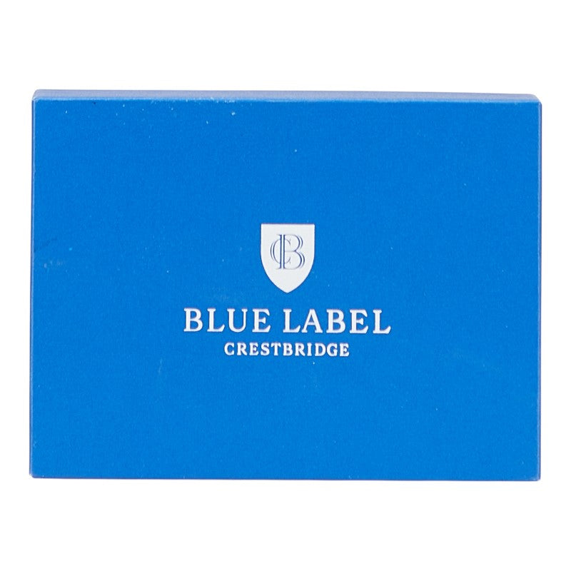 バーバリーブルーレーベル クレストブリッジ チェック 二つ折り財布 ネイビー マルチカラー PVC レザー レディース BURBERRY BLUE LABEL 【中古】