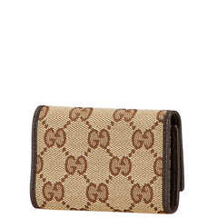 グッチ GGキャンバス 6連 キーケース 138093 ベージュ ブラウン キャンバス レザー レディース GUCCI 【中古】