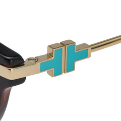 ティファニー T メガネ フレーム 伊達メガネ TF2218-D ブラウン ティファニーブルー プラスチック レディース TIFFANY&Co. 【中古】