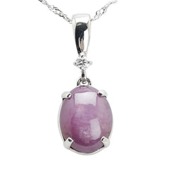 ノーブランド Pt950 プラチナ Pt850 プラチナ スターサファイヤ3.00ct ダイヤモンド0.02ct ネックレス レディース no brand 【中古】