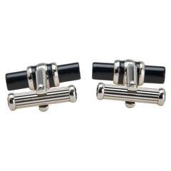 モンブラン カフス カフリンクス シルバー ブラック メタル オニキス レディース MONTBLANC 【中古】