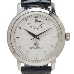 オリエント パワーリザーブ ベルト（社外品） 腕時計 EG08-C0-B 手巻き ホワイト文字盤 ステンレススチール メンズ ORIENT 【中古】