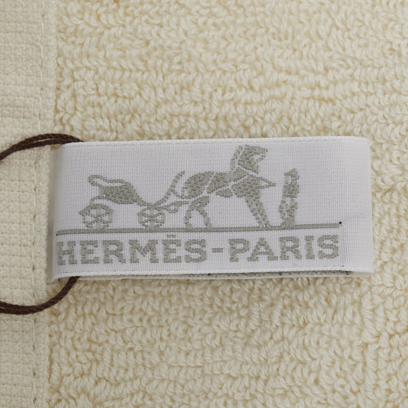 エルメス タオル クリーム ホワイト コットン レディース HERMES 【中古】